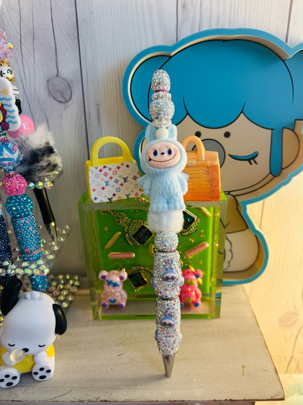 Luxury Labubu Frost Beaded Pen